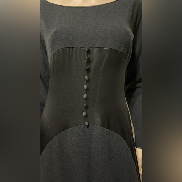 Vintage Donald Deal Long Black Evening Gown 8 - Picture 13 of 16